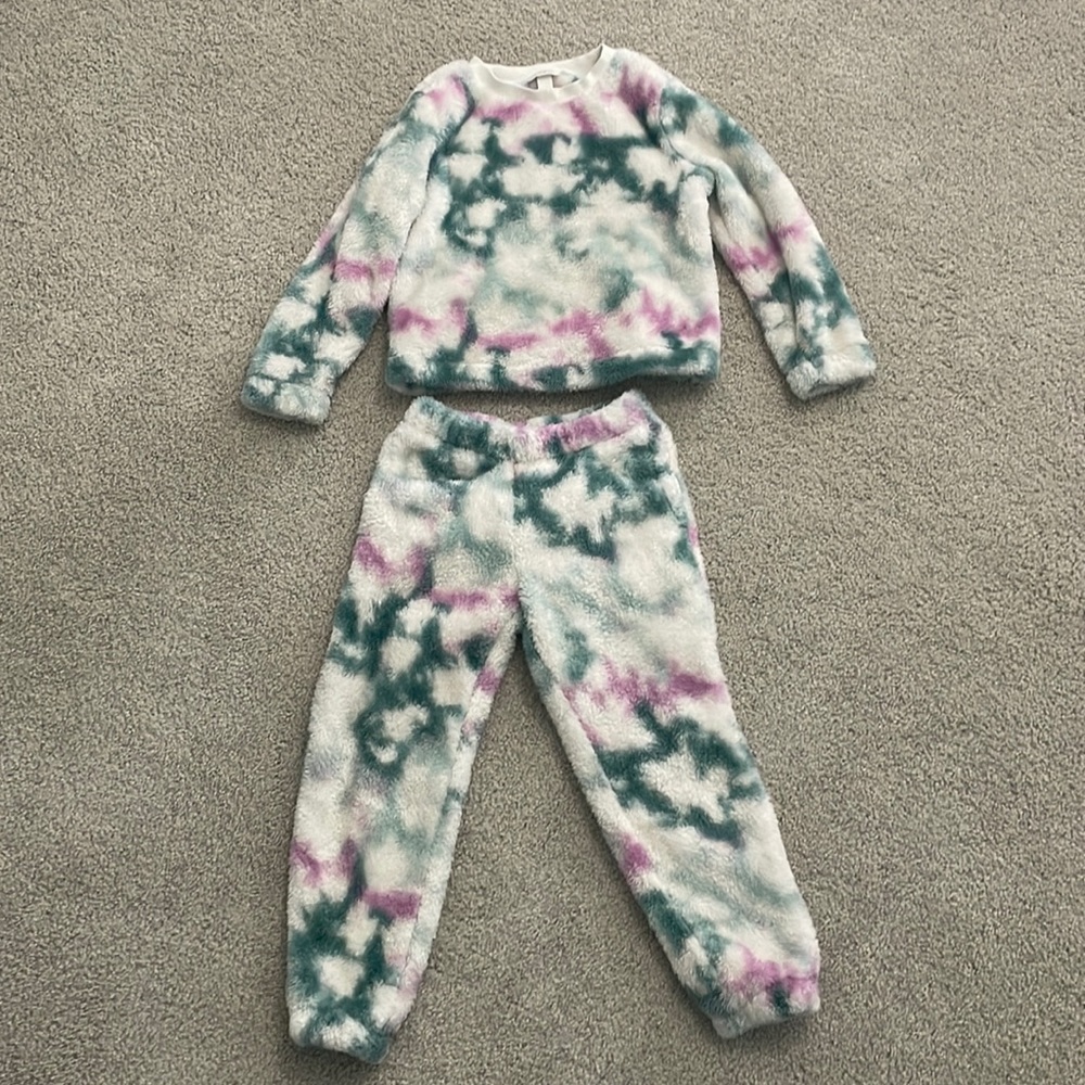 Cat & Jack Girls Tie Dye Pants & Sweater Set - XS